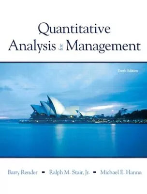 Quantitative Analysis For Management - Render Barry|Stair Ralph M.|Hanna ... • $5.79