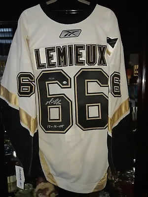 Mario Lemieux Autographed Penguins Jersey Inscribed  12-16-05  Last Nhl Game  • $7999.99