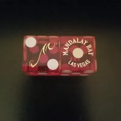 Mandalay Bay Las Vegas Casino Dice Bold Stenciling No Matching#'s • $6