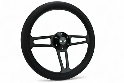 14  Billet Black Muscle Chevy 69-94 GM Steering Wheel W/ Chevy Engraved Horn Set • $199.99