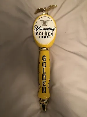 YUENGLING GOLDEN PILSNER PUB KNOB - BEER TAP HANDLE (Eagle Topper) Tall Yellow • $39.99
