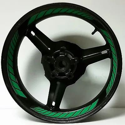 Dark Green Full Custom Inner Rim Decals Wheel Stickers Stripes Tape Graphics Kit • $24.99