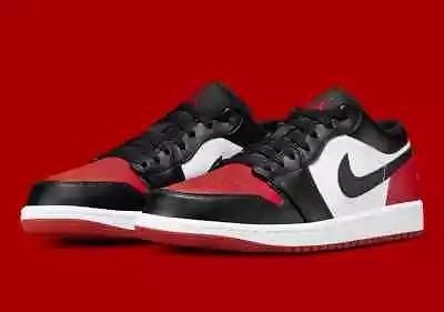 Nike AIR Jordan 1 LOW CHICAGO BRED TOE 2.0 553558 161 MEN'S MULTI SIZE FAST SHIP • $94.99