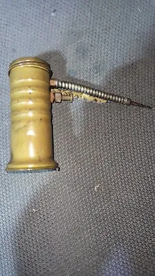 Vintage Eagle No. 66 Oil Can Brass Metal Finger Pump Oiler Made In USA • $30