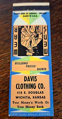 Vintage Matchbook: Davis Clothing Co Wichita KS • $5.99