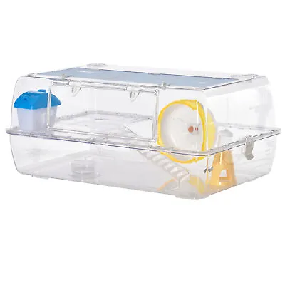 PawHut Portable 2 Storey Hamster Cage W/Running Wheel Drinker Feeding Bowl • £53.99