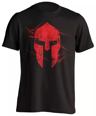 Spartan Warrior Helmet Molon Labe Short-Sleeve T-Shirt MMA Gym Fighter Fitness • $18.99