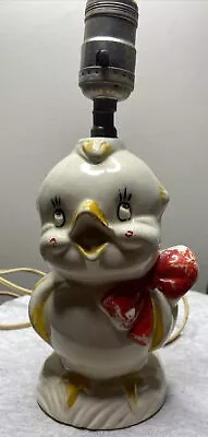 Vintage Totline USA  Baby Chick Nursery Table Lamp  Ceramic NO Shade • $18