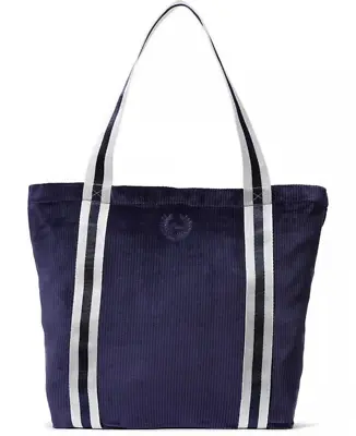 Victoria Secret PINK Navy Blue Velour Ribbed Tote Bag Brand New • $6.99