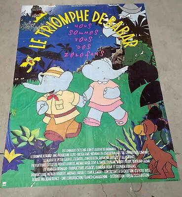 LE TRIOMPHE DE BABAR ORIGINAL MOVIE POSTER  70x100 • $14.99