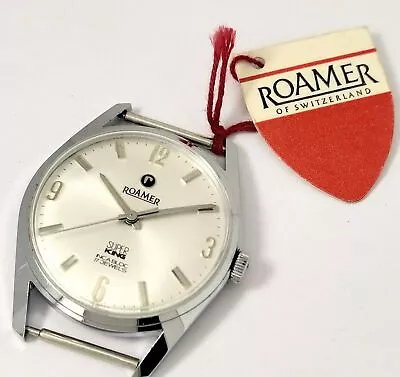 NOS Vintage Roamer SUPER KING 17J Vintage 33mm Hand Winding Swiss Made • $340.54