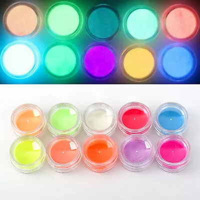 10 Pcs Luminous Powder Resin Pigment Dye UV Resin Epoxy DIY Making Jewelry Craft • $6.94