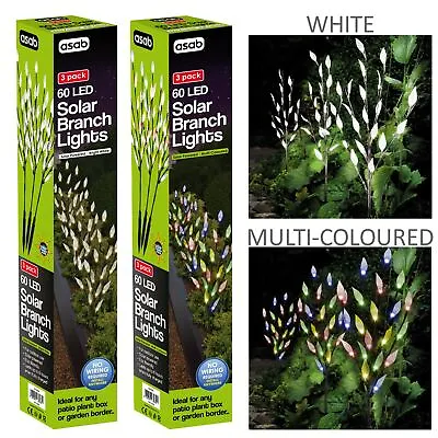 Branch Lights Up Holiday Branch Plant Grass Outdoor Garden 60 LED Xmas Twigs • £11.99