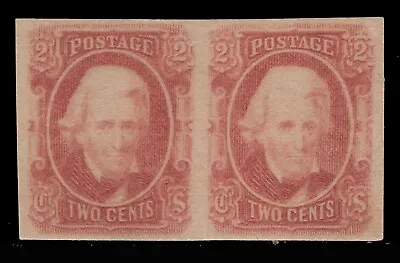 Momen: Us Stamps Csa #8 Imperf Pair Mint Og Lh Vf+ Lot #85847** • $125