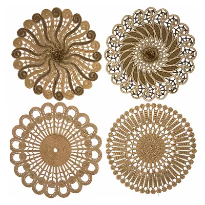 £2.71 • Buy Embroidered Lace Doily Table Mat Hollow Placemat Flower Wedding Party Decor Acc