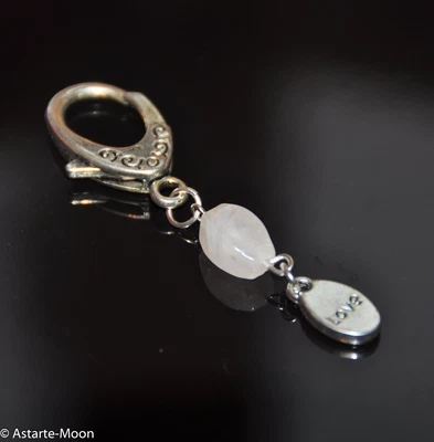 £5.99 • Buy Rose Quartz Valentines  Love Charm Real Gemstone Handfasting Free Gift Bag 