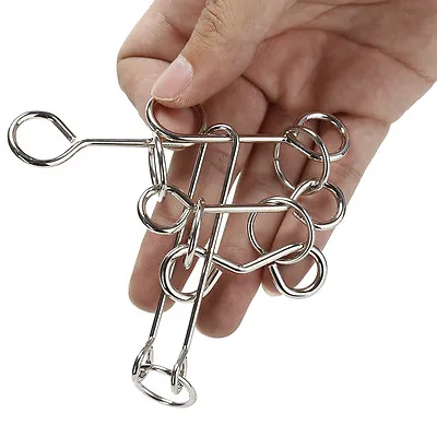 Upgrade Metal Ring Puzzle Brain Teaser Metal Wire Puzzle Educational Toy:da • £4.20