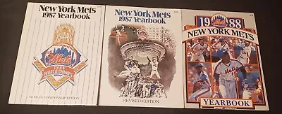 Ny Mets Yearbook Lot (3) 1987 - 1987 Revised 1988 All Ex - Nm • $49.99