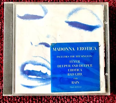$65 • Buy Madonna Erotica Sealed France Eu Cd 1992  Promo Huge Blue Hype Sticker Fever Lp