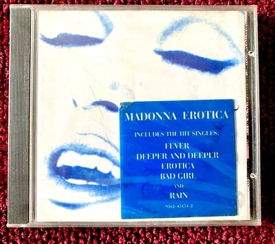 $65 • Buy Madonna Erotica Sealed France Eu Cd 1992  Promo Huge Blue Hype Sticker Fever Lp