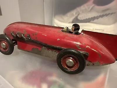 Vtg 1920s Electric Kokomo Red Arrow Tether Race Car 15  Orig Tin /toy Kingston! • $400