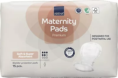 Maternity Pads Disposable Highly Absorbent Fluff Core Premium Pad Pack Of 15 • £6.59