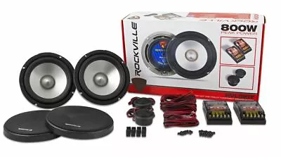 Rockville RVL6KIT 6.5  800Watt/Pair Component Car Audio Speakers Aluminum Cone • $69.95