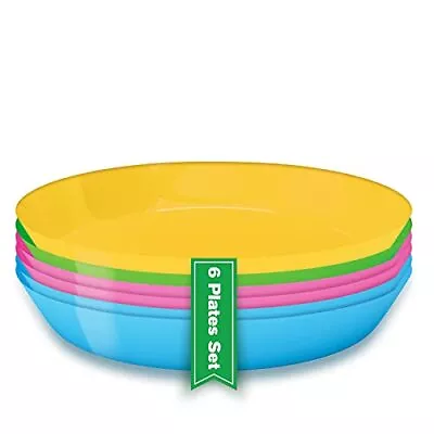 Plastic Plates Reusable Dinner Plates Microwave Safe Plates Microwave Safe • £10.54