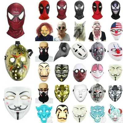 Halloween Spiderman Scary Clown Face Mask Cosplay Costume Party Fancy Dress ^ • £3.20