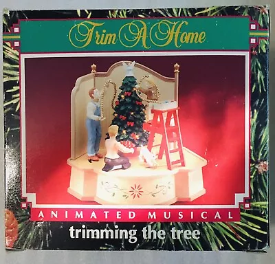 Trim A Home Trimming The Tree Animated Music Box Christmas Mechanical Display • $29.60