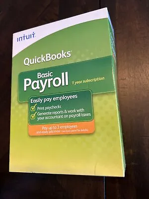$129.99 • Buy QuickBooks Basic Payroll Intuit Small Business 1-3 Employee 1yr NEW SEALED