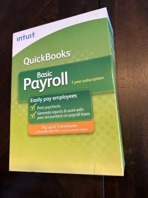 $129.99 • Buy QuickBooks Basic Payroll Intuit Small Business 1-3 Employee 1yr NEW SEALED