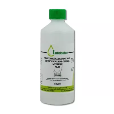 Premium 50:50 VG:PG Mix Vegetable Glycerine: Monopropylene Glycol 500 Ml • £8.99