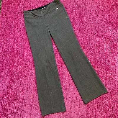 Express Editor Bootcut Pants Gray Black Plaid Size 4 • £20.90