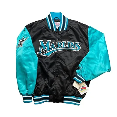 Vintage Florida Marlins Starter #61 Autographed MLB Jacke NWT Adult Sz L • $400