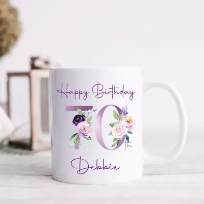 Personalised Birthday 18th 21st 40th 50th 60th 70th 80th Mug Cup Gift Present • £9.99