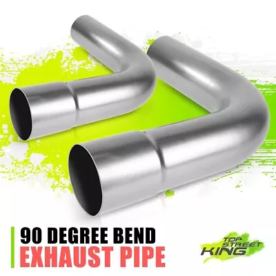 2x 3  Inch OD Mild Steel DIY Custom Mandrel Exhaust Tube 90 Degree Bend Pipes • $35