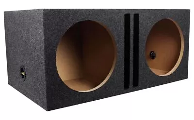 Rockville RDVB12 Dual 12  1.75 Cu.ft. MDF Vented/Ported Subwoofer Enclosure Box • $99.95