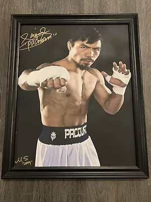 Manny Pac-Man Pacquiao Autographed Signed Canvas Framed Photo • $300