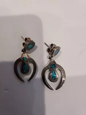 Vintage 925 Sterling Silver Turquoise Earrings. Free Shipping • $25