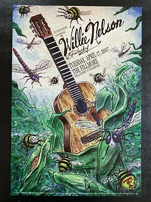 $100 • Buy Original Willie Nelson Concert Poster From The Fillmore