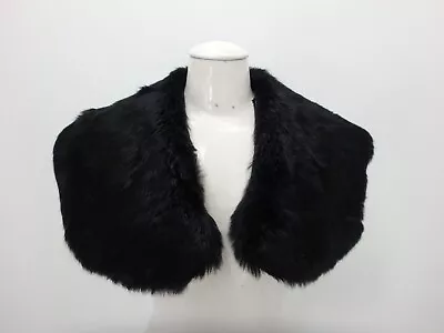 Rabbit Real Fur Collar / Scarf Black For Winter Coat Jacket 39832 • $11.20
