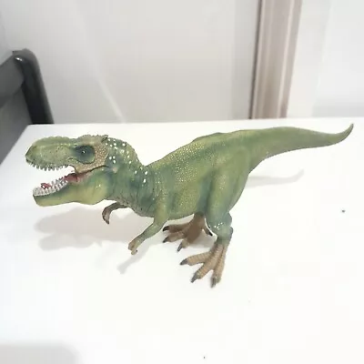 Schleich Tyrannosaurus T-Rex Dinosaur Toy Figure 2013 Collectible D-73527 Green • £10