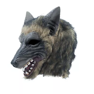 £12.99 • Buy Mens Wolf Full Head Mask Brindle Effect Halloween Adult Fancy Dress Costume