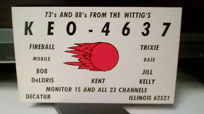 CB Radio QSL Postcard Comet Comic Wittig Family 1970s Decatur Illinois • $9.69