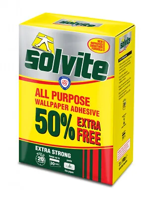 Solvite All Purpose Wallpaper Paste Extra Strong Adhesive Easy Mix Wallpaper  • £3.70