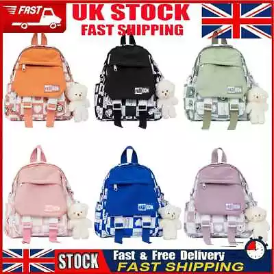 £11.79 • Buy Fashion Plaid Backpacks Girls Teenager Student Kawaii Small School Book Bags UK