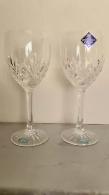 A Pair Of Edinburgh Crystal Tay Cut Wine Glasses - Signed.VGC  • £29.99