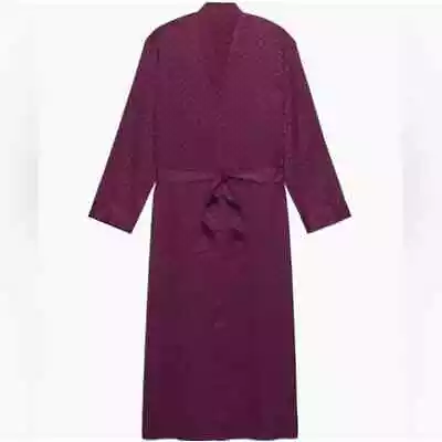 Savage X Fenty Jacquard Monogram Satin Robe Purple Men's Size 3X  • $50