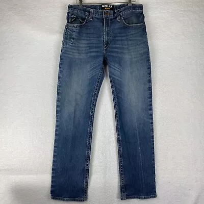 Ariat Rebar M4 Low Rise Boot Cut Jeans Mens 36x36 (actual 36x35) Med Wash Denim • $34.88